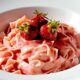pasta con salsa de fresa