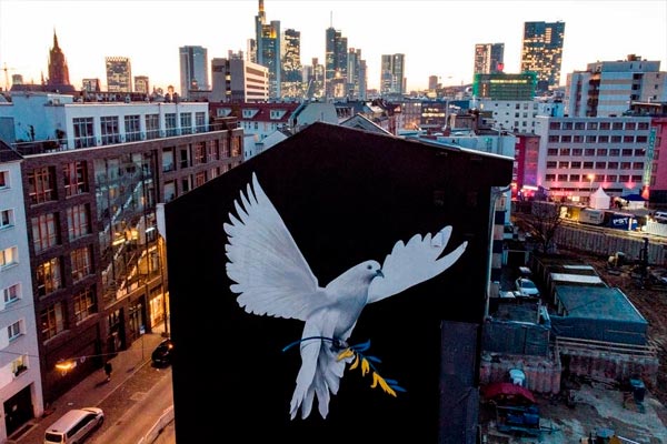 arte callejero en apoyo a Ucrania