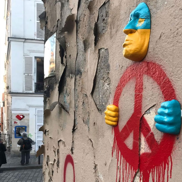 arte callejero en apoyo a Ucrania