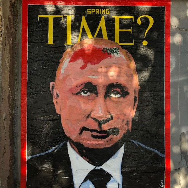 arte callejero en apoyo a Ucrania