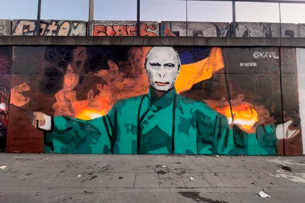 arte callejero en apoyo a Ucrania