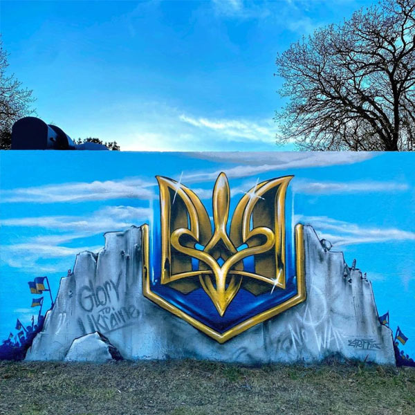 arte callejero en apoyo a Ucrania