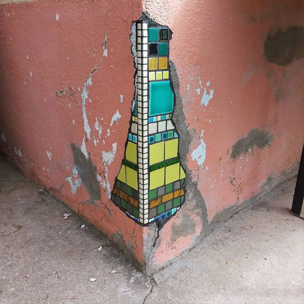 baches con coloridos mosaicos