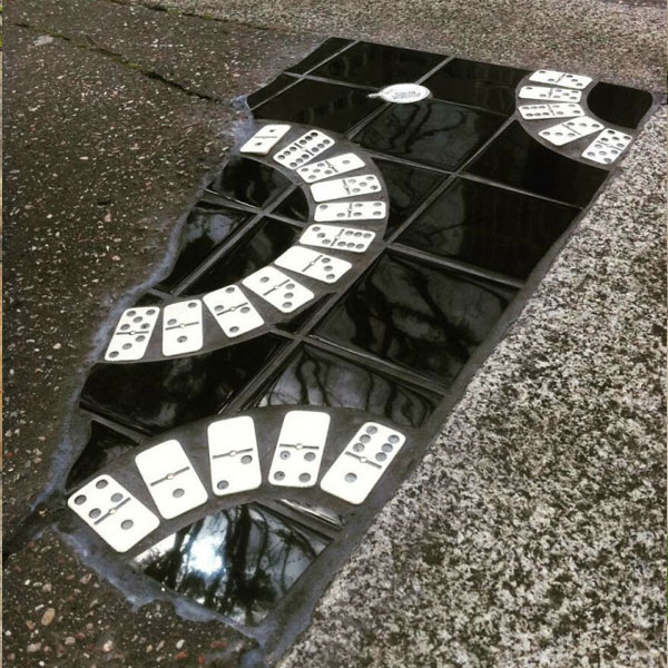 baches con coloridos mosaicos