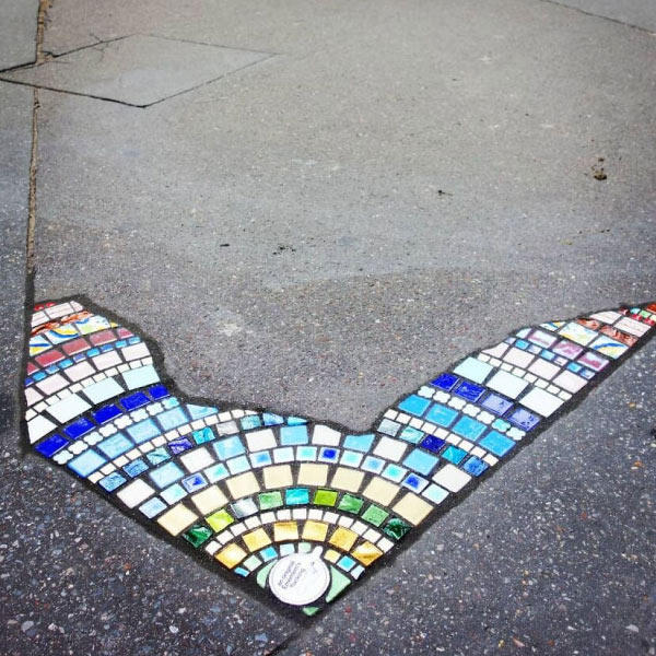 baches con coloridos mosaicos