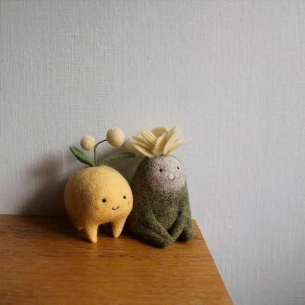 adorables amigos peludos con lana