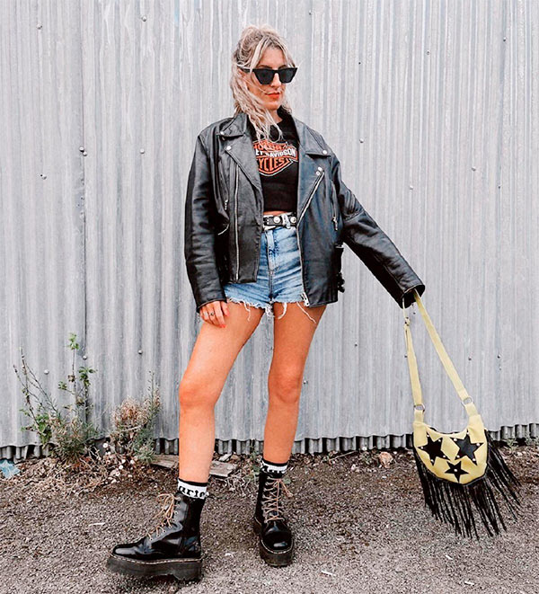 diseñar pantalones cortos de motociclista