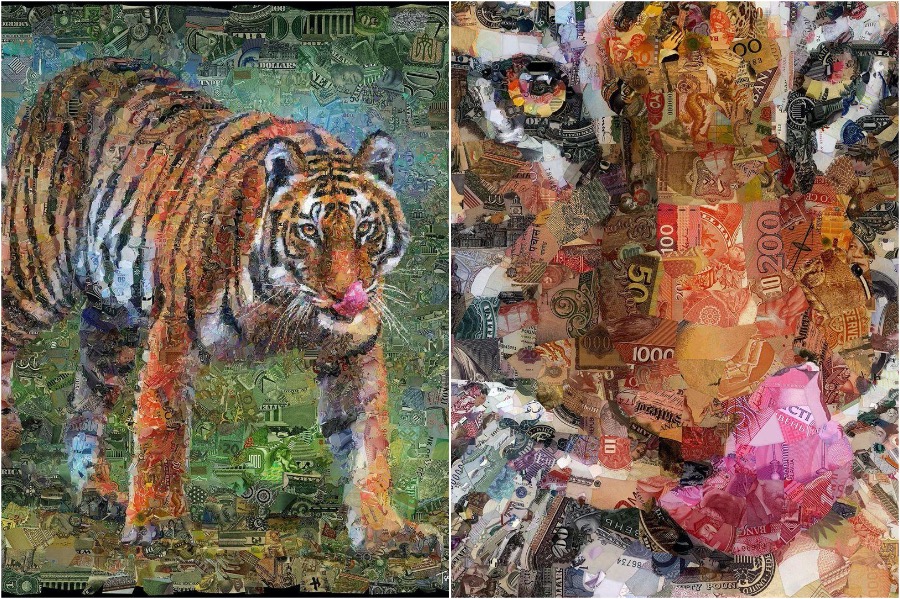 artista visual hace mosaicos