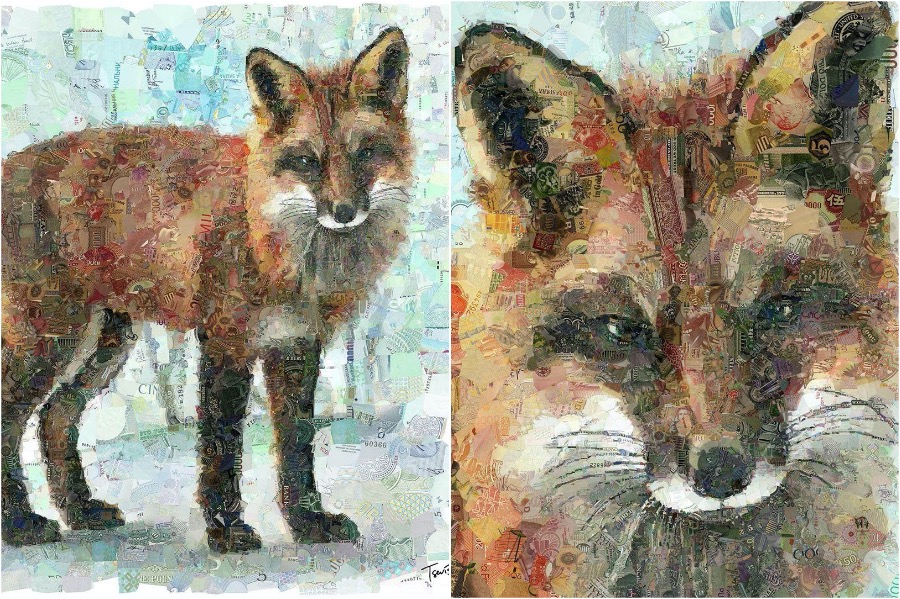 artista visual hace mosaicos