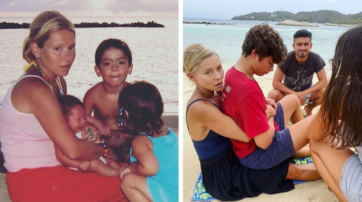 famosos recrearon sus antiguas fotografías