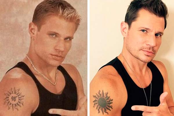 famosos recrearon sus antiguas fotografías