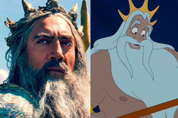 la Sirenita de acción real y el clásico de Disney