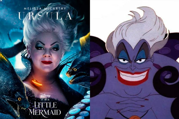 la Sirenita de acción real y el clásico de Disney