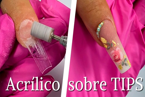 poner uñas acrílicas