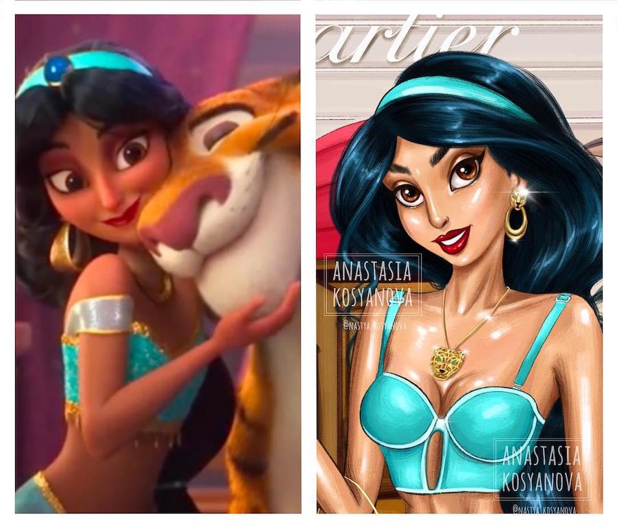 Jazmín |: Fashion Illustrator hace que los personajes de dibujos animados sean elegantes y modernos 