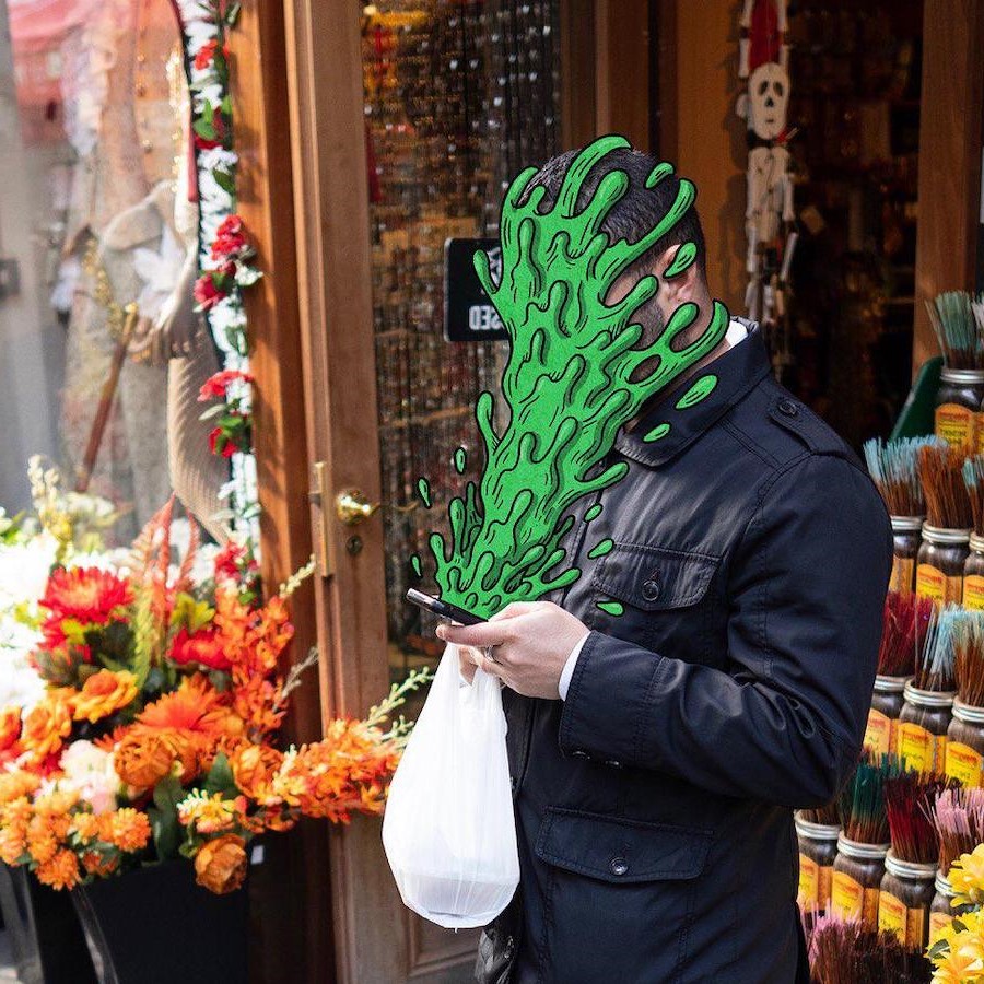 Virus estomacal | Amigos telefónicos ilustrados por Andre Ray |: bayas de cerebro