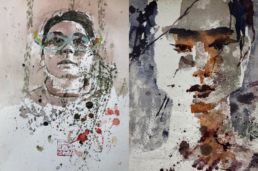 Óleo sobre lienzo Las pinturas de este artista están fuera de este mundo. bayas de cerebro