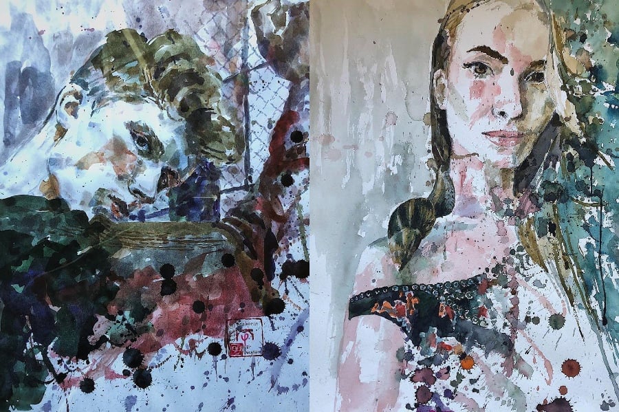 Director artístico |: Las pinturas de este artista están fuera de este mundo. bayas de cerebro