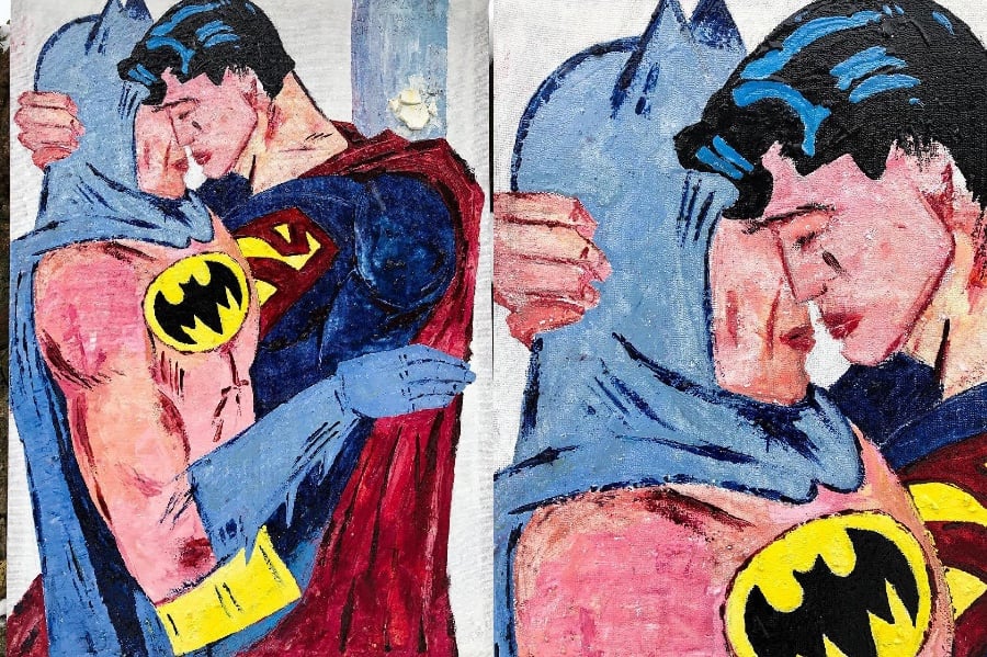 Negocio arriesgado Las pinturas de este artista están fuera de este mundo. bayas de cerebro