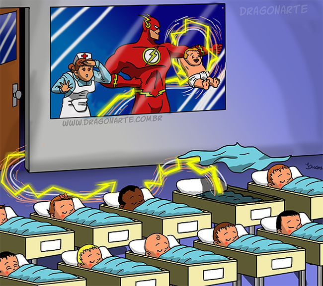 Destello |: ¿Y si los superhéroes de Marvel y DC tuvieran hijos? bayas de cerebro