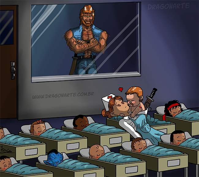 Chuck Norris |: ¿Y si los superhéroes de Marvel y DC tuvieran hijos? bayas de cerebro