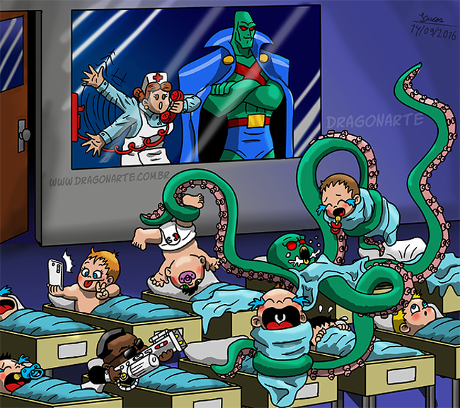 Marciano Jr. |: ¿Y si los superhéroes de Marvel y DC tuvieran hijos? bayas de cerebro