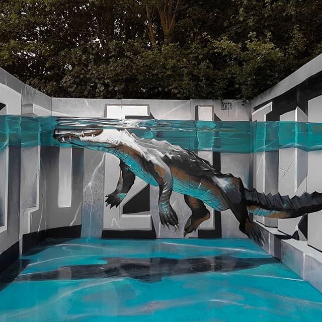 Toma de NatGeo |: 10 arte callejero hiperrealista en 3D de Odette |: bayas de cerebro