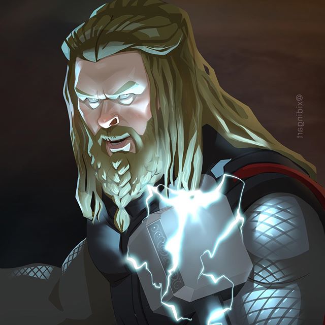 Thor |: 23 héroes de Marvel reinventados por Xi Ding |: bayas de cerebro