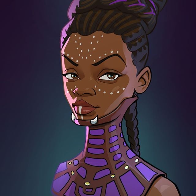 Shuri |: 23 héroes de Marvel reinventados por Xi Ding |: bayas de cerebro