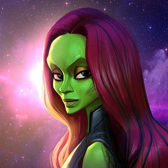Gamora |: 23 héroes de Marvel reinventados por Xi Ding |: bayas de cerebro