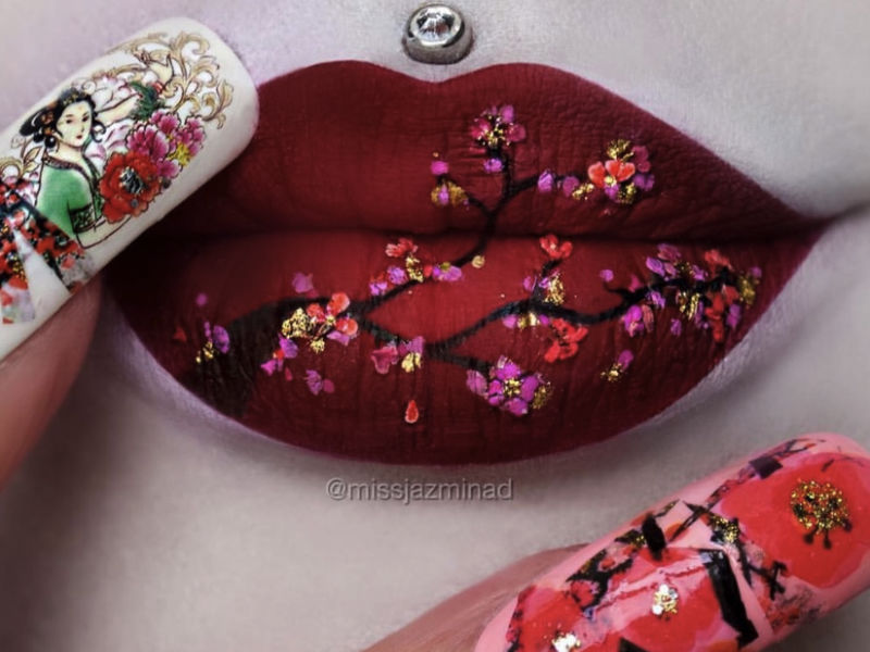Maquillaje-artist-use-its-lips-a-canvas-por miniatura-mannature-meonderpieces-06