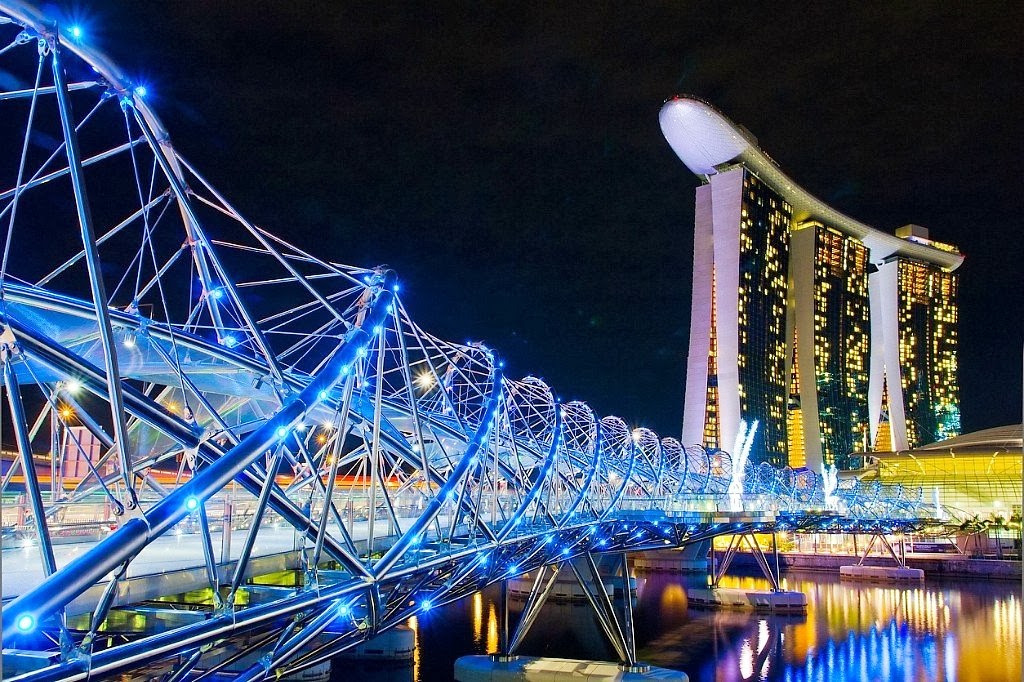 1. Helix Bridge, Área de la Bahía de Marina, Singapur 1