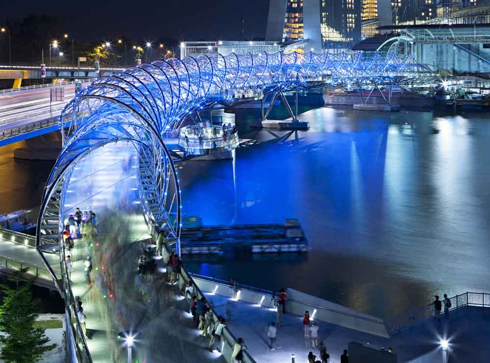 1. Helix Bridge, Área de la Bahía de Marina, Singapur 2:
