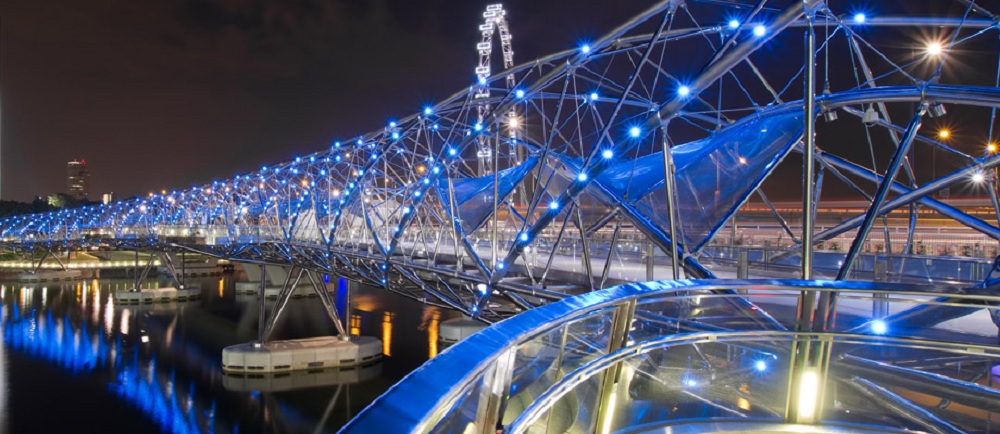 1. Helix Bridge, Área de la Bahía de Marina, Singapur 4: