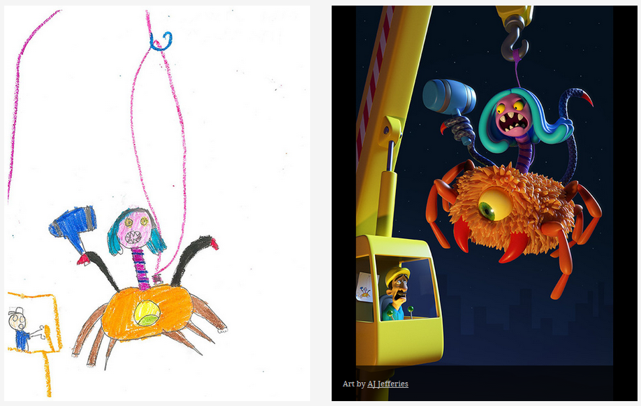 Child-Monster-Doodles convertido en ilustraciones de choque -05