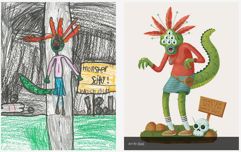 Monstruo infantil-Bucket-Ilustraciones-06