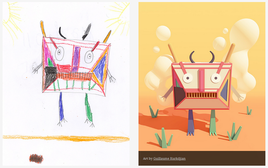 Infantil-monstruas-doodles-giratorios-ilustraciones -11