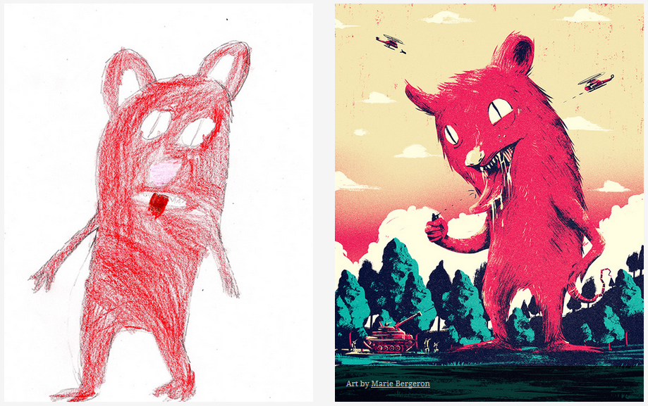 Ilustraciones infantiles-monstruas-doodles-Strenning -12