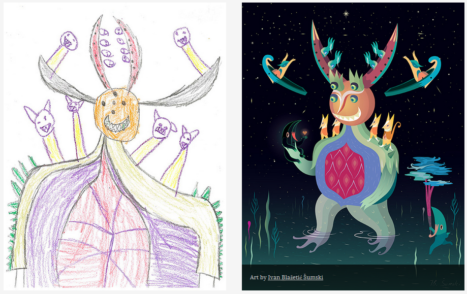 Monstruo de los niños-doodleses-Turn-shock-ilustraciones -22