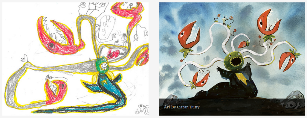 Infantil-monstruas-doodles-giratorios-ilustraciones -30 -30