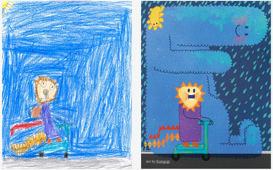 Infantil-monstruo-doodles convertido en ilustraciones de choque -32