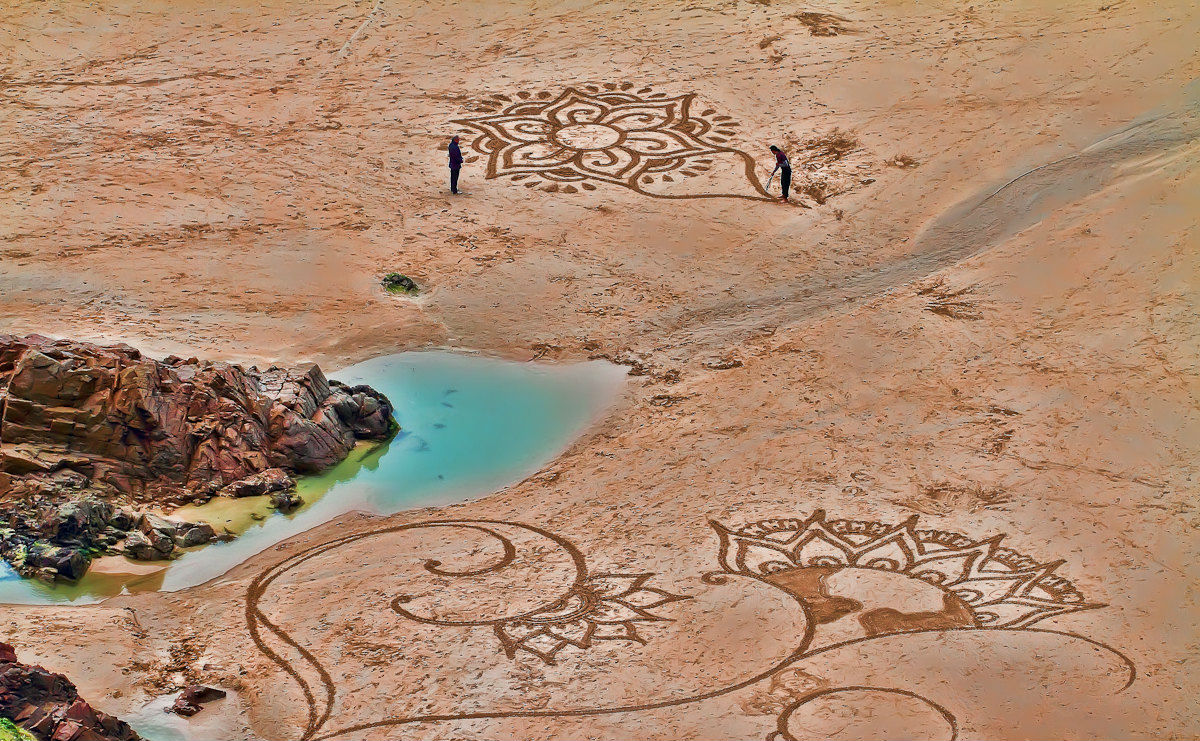Beach impactante de arte de la playa, Andrés Amador 6