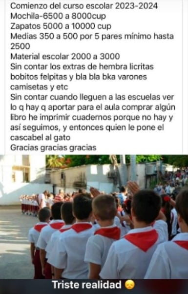 precios curso escolar cuba