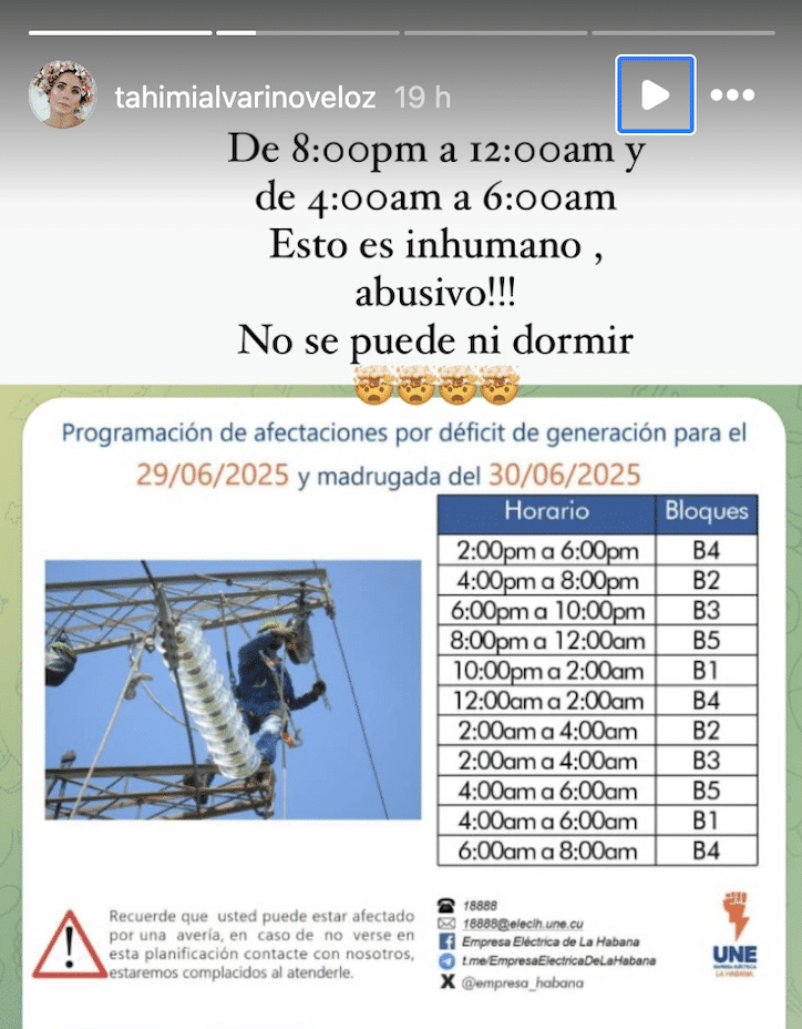 Tahimí Alvariño storie IG