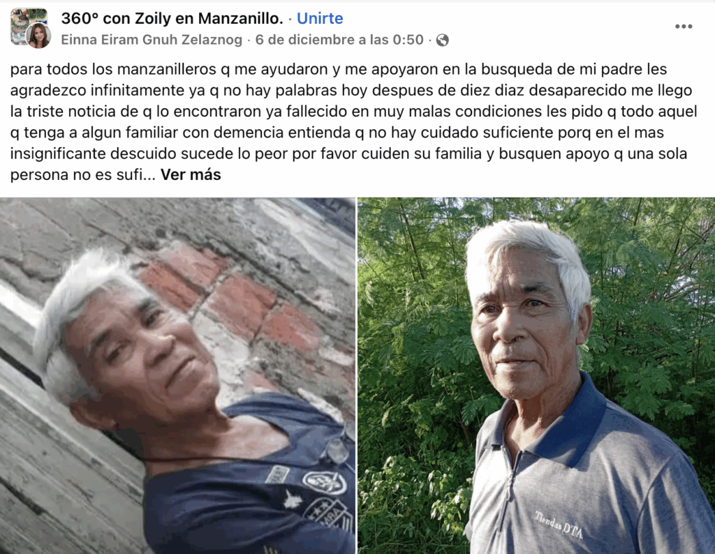 anciano desaparecido en Cuba