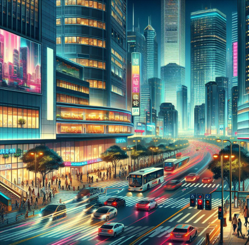 Ciudad con edificios