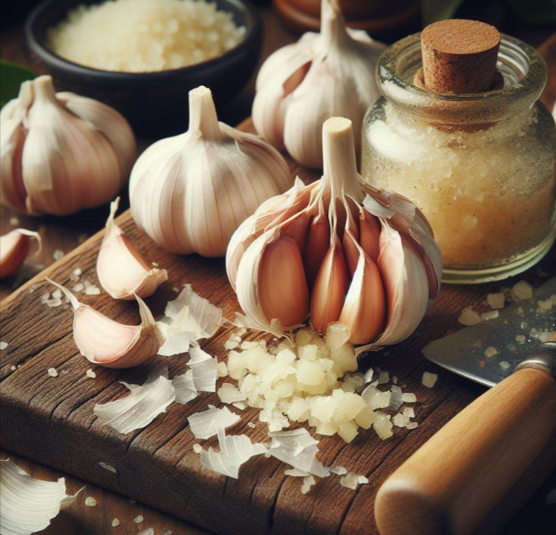 Activar el ajo, machacándolo