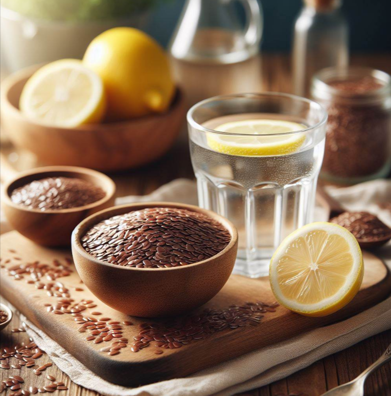 Bebida de la linaza y el limón