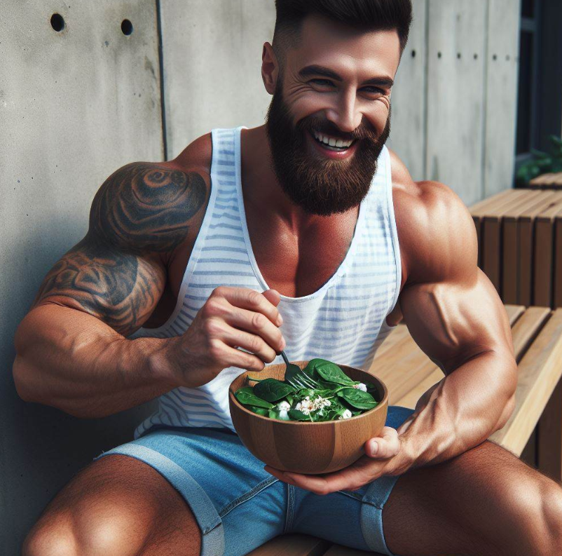 Persona saludable que come alimentos con magnesio