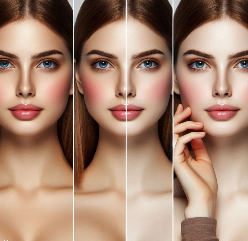 Mujer realiza blanqueamiento de piel